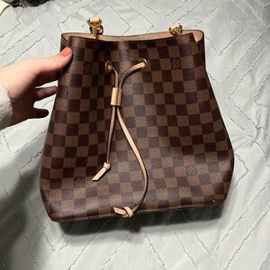 MONOGRAM LOUIS VUITTON BAG MEDIUM/SMALL CROSSBODY/SHOULDER BAG BROWNLIGHT PINK